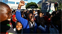 Children march in South Africa