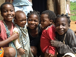 smiling children in Cameroon