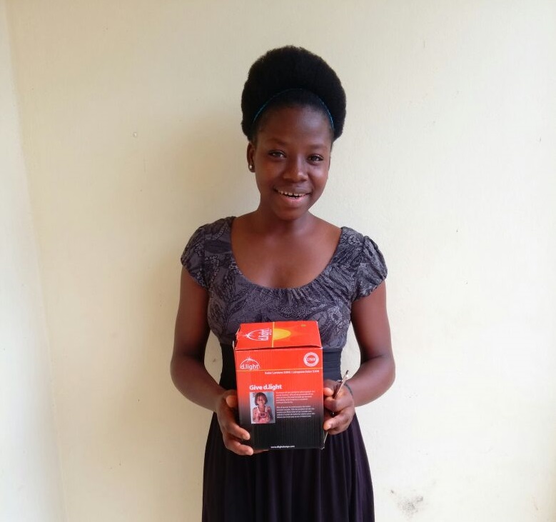 Aminata with solar light 
