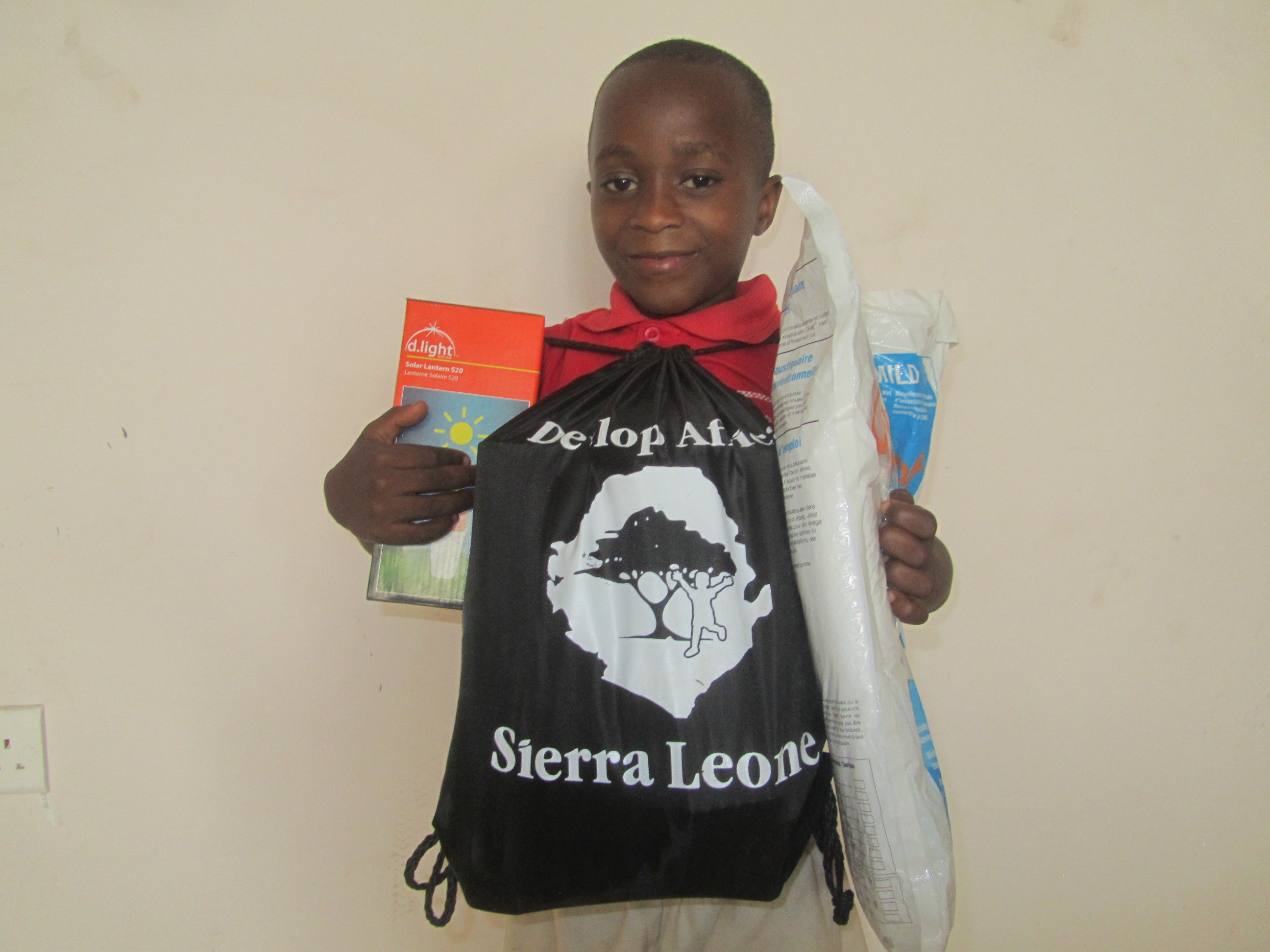 Kid with solar light 