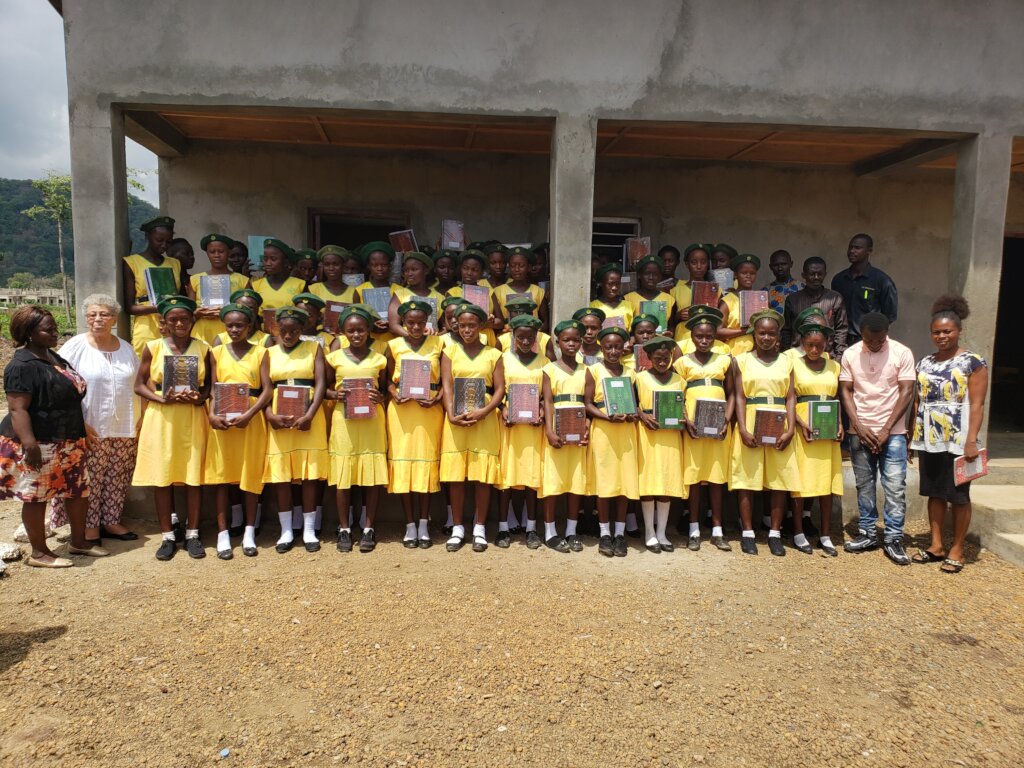 Books distributed to girls in Africa