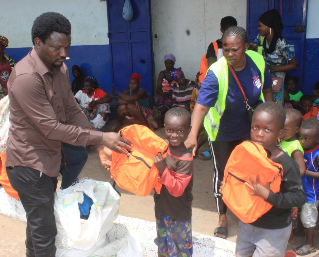 We provided school supplies to fire victims