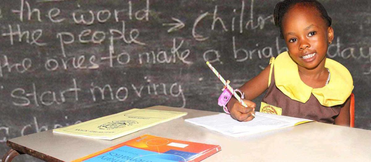 Girl classroom educate africa