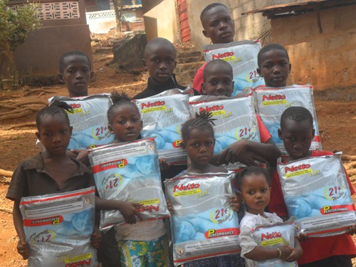 Group of mosquito net beneficiaries