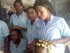 More hair dressing trainees