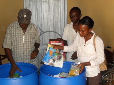 Inspecting supplies from Develop Africa