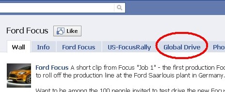 click on Global Drive