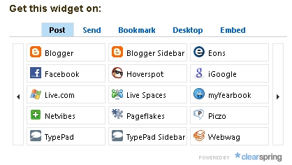 widget options