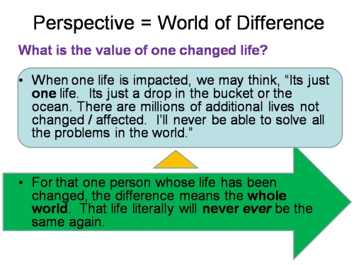 Priceless - The value of a changed life