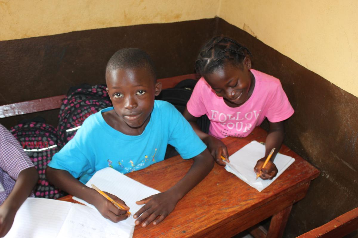 Kids in classroom africa