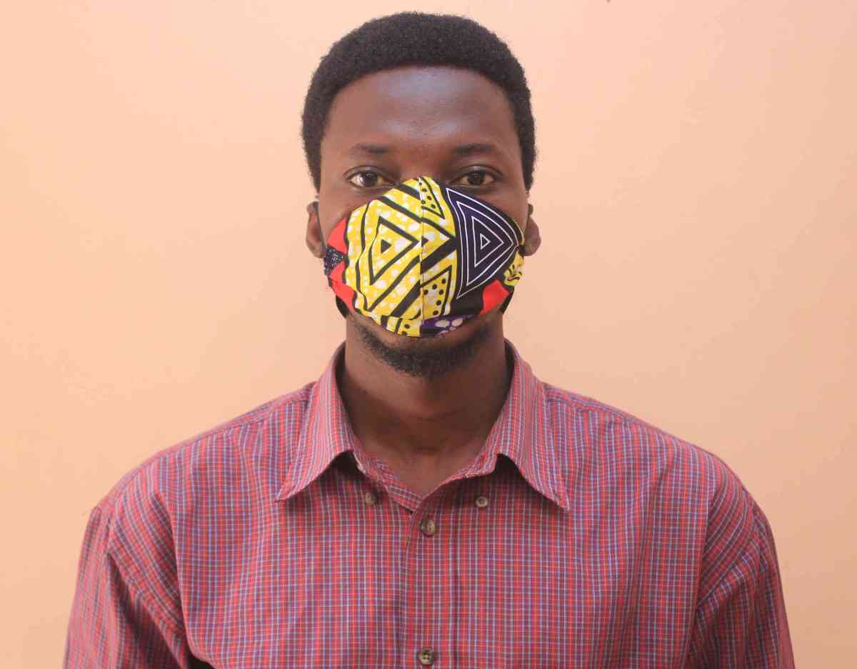 Man wearing mask to fight Covid-19