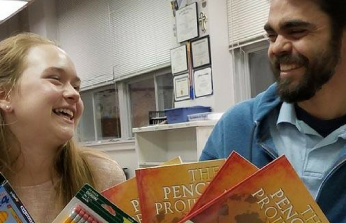 Pencil project at the library 