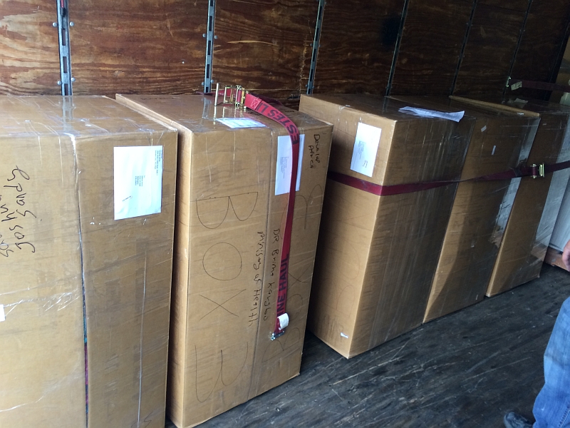 5 boxes ready to leave