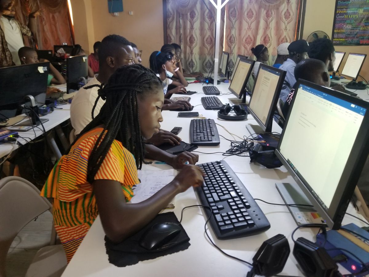 Providing computer training to youths in Africa