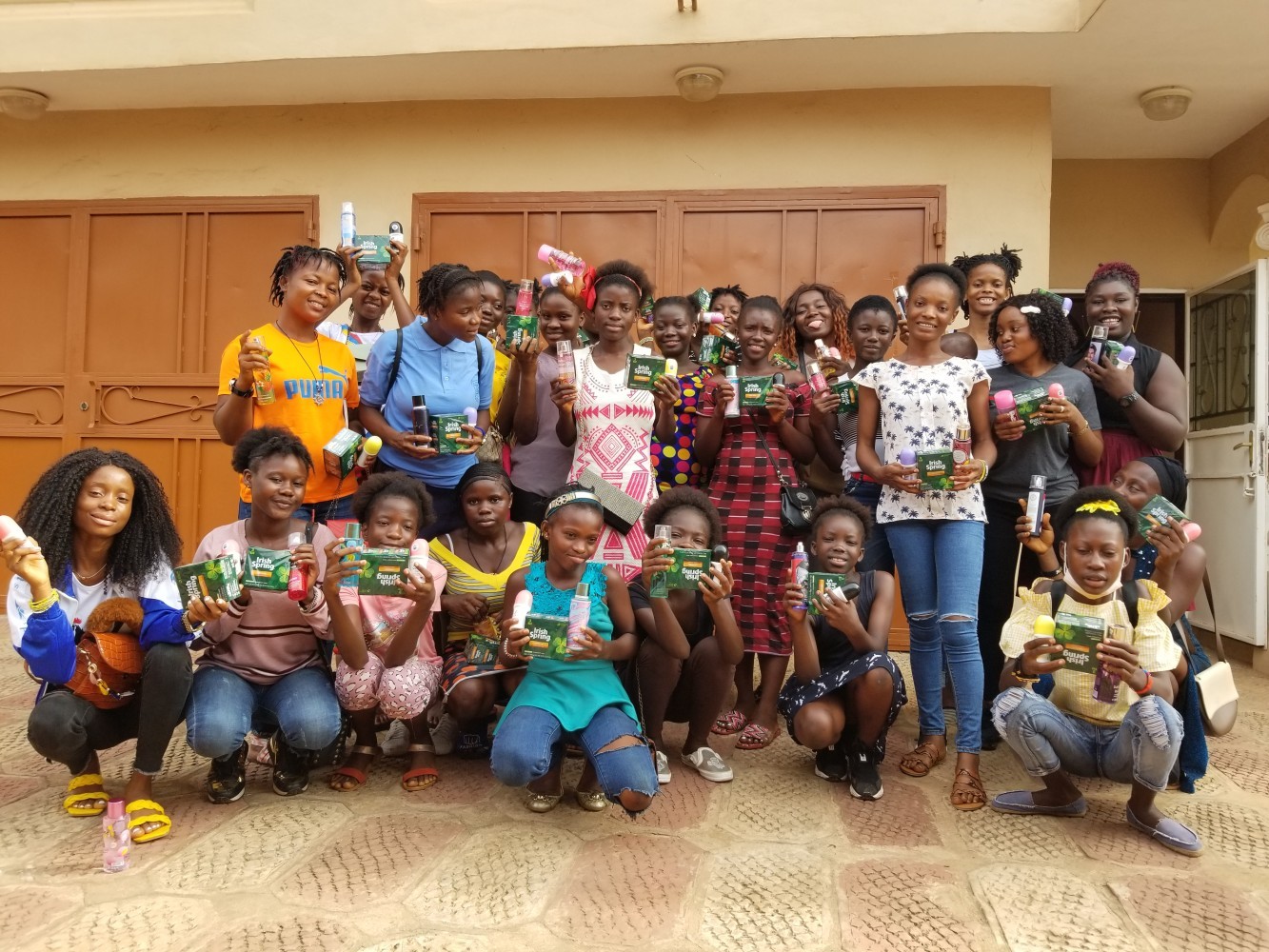 Girls after just finishing a mentoring session organized by Develop Africa in Sierra Leone.