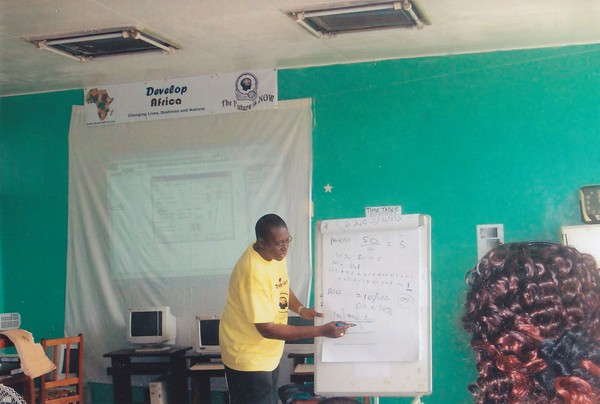 Sylvester scribbling on a white board (2006)