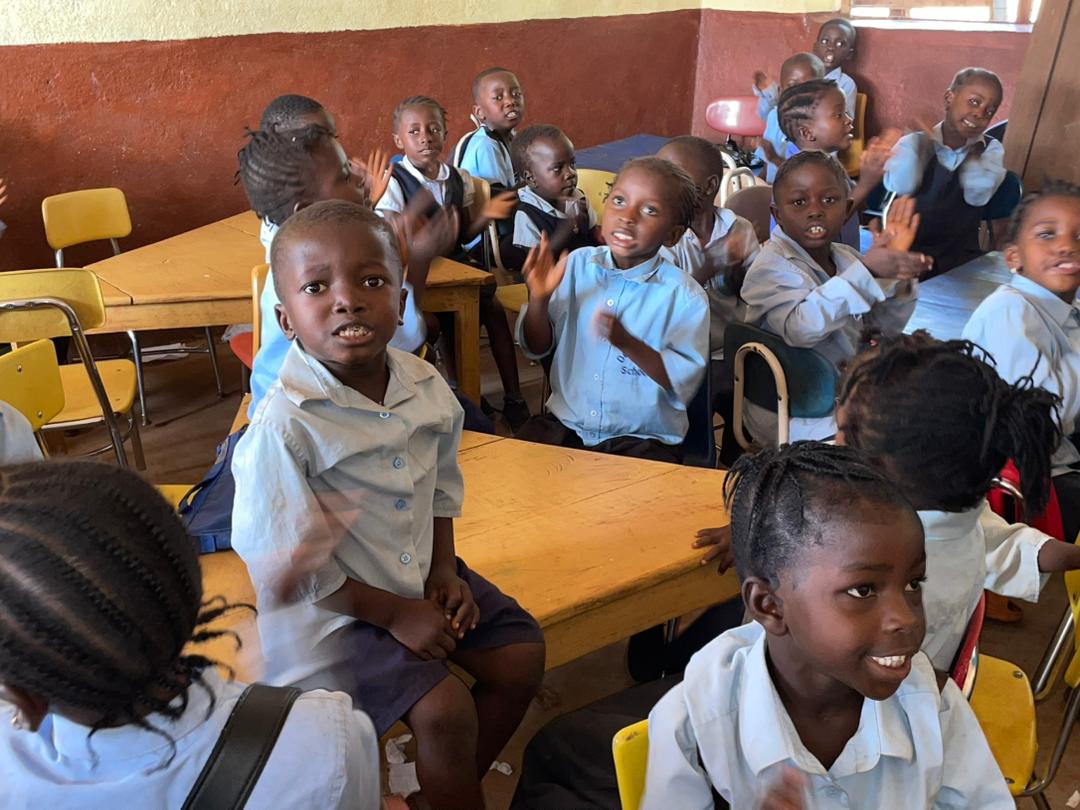 Kids in classroom at Kamawornie nursery schol