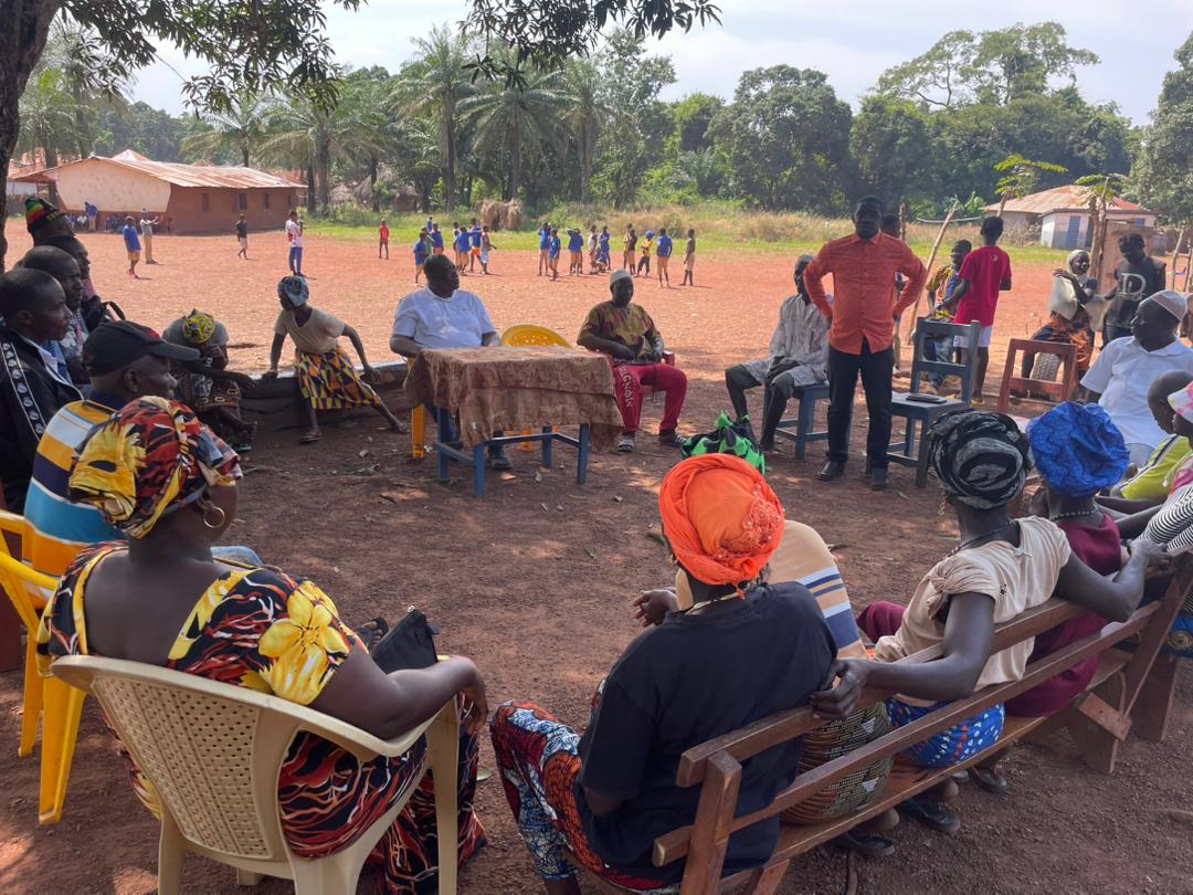 Sylvester with the community elders