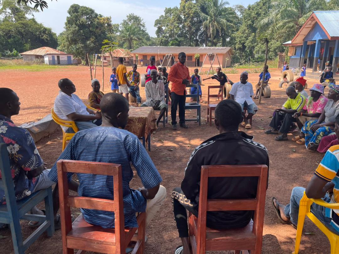 A stakeholder addressing the people on seat