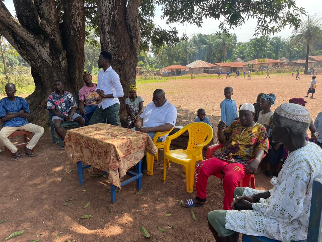 Meeting with the community elders and stakeholders