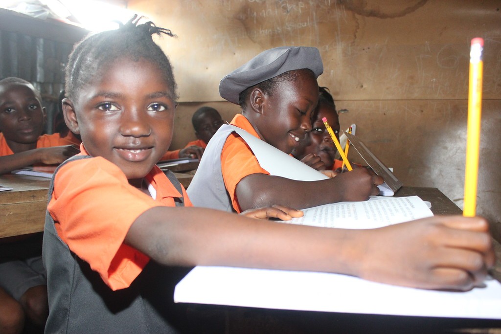 Joyful children thriving in school