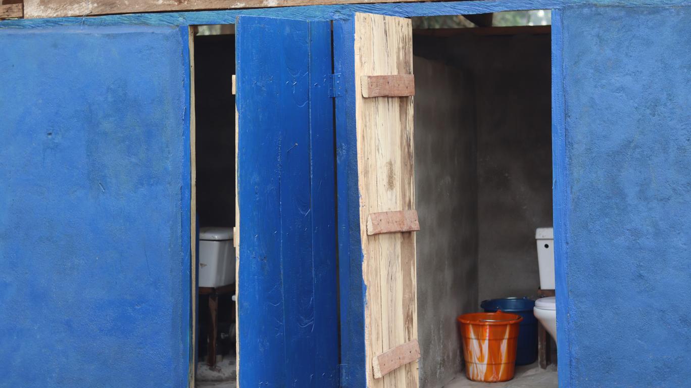 The completed bathroom at the Nursery School