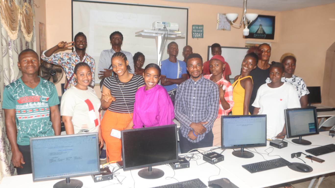 Students in Computer Class at the Develop Africa Sierra Leone Computer Lab
