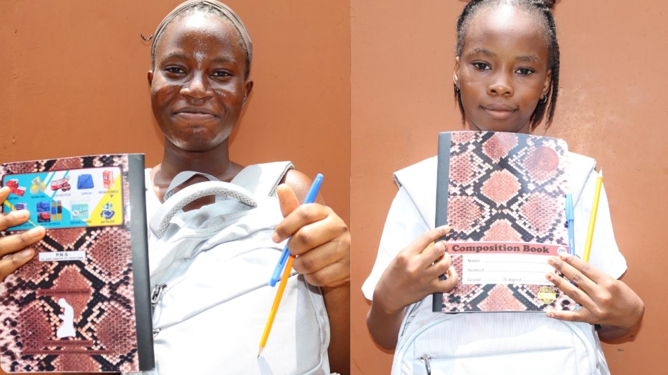 L-R Sia & Marina the top performing students