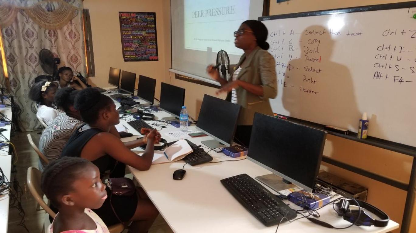 Girls in mentoring session on peer pressure
