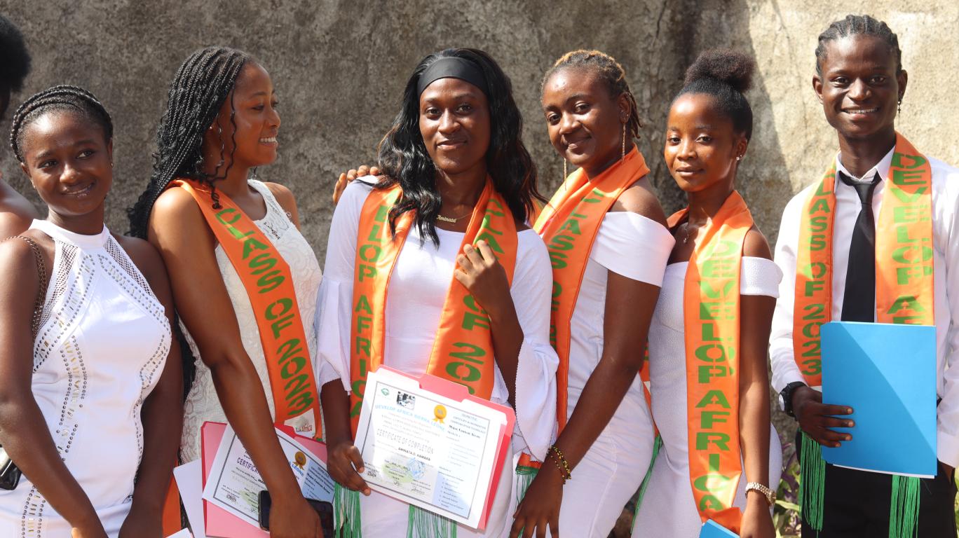 Group of graduates at Computer Graduation Ceremony