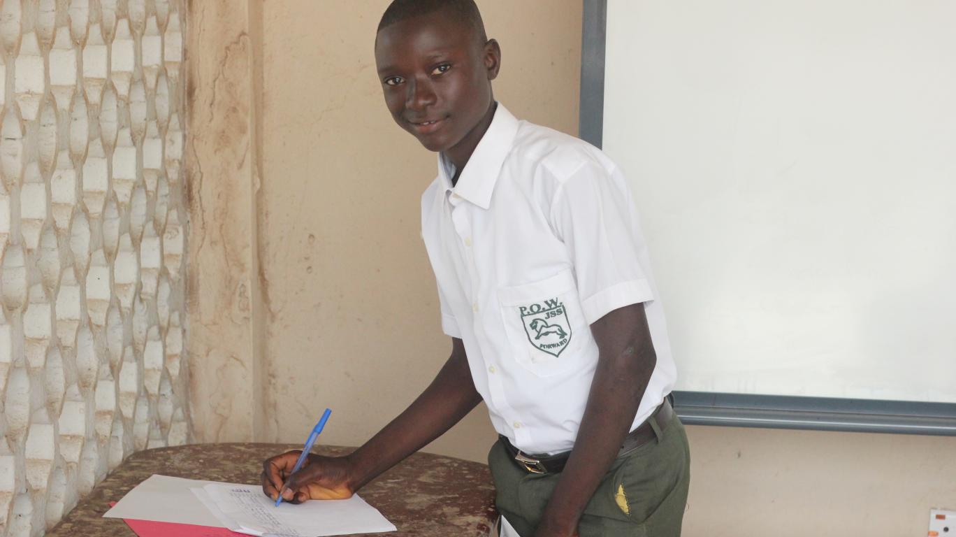 Mishael as a young student 