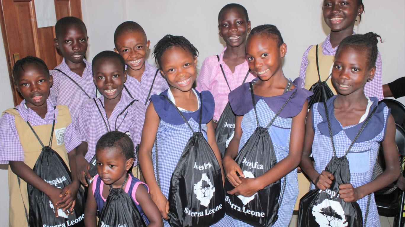 Students with School Supplies