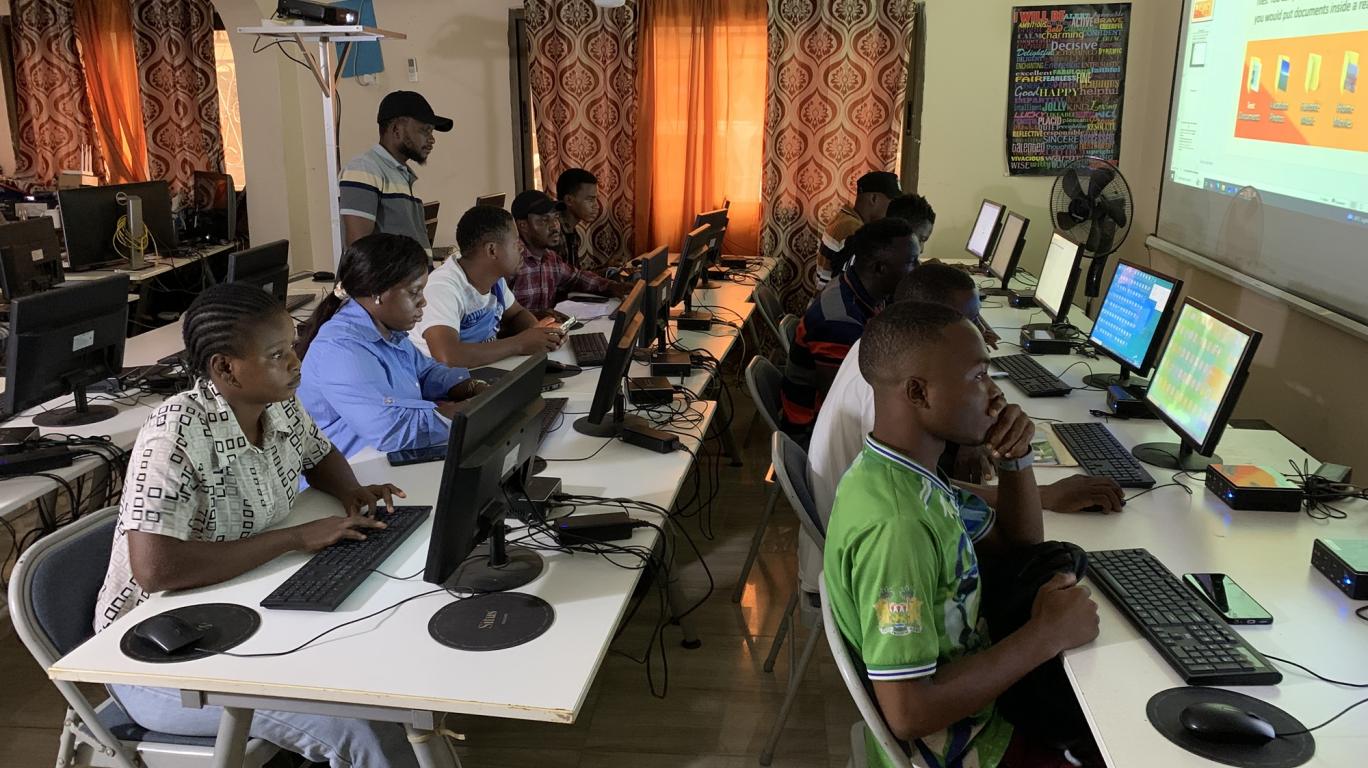 Students in Computer Training