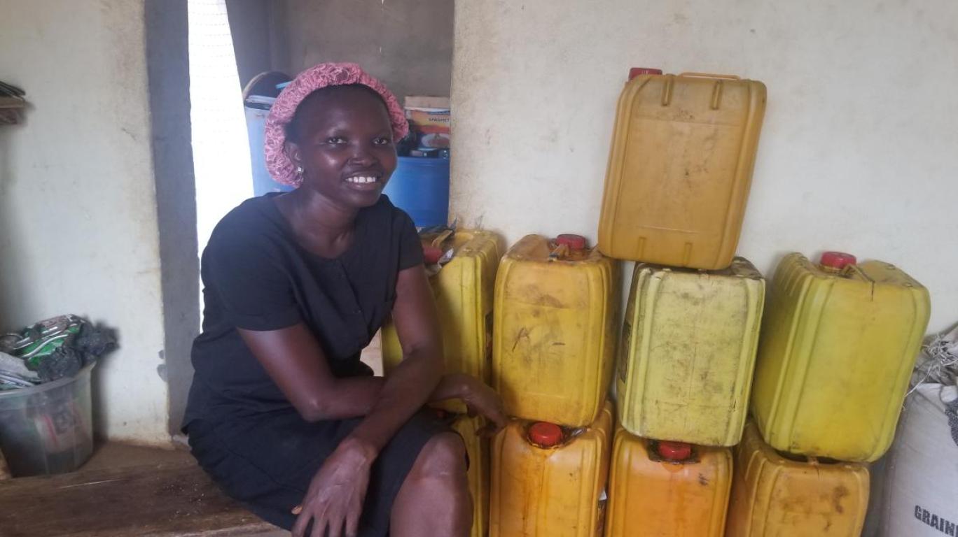 Susan with her Palm Oil Business