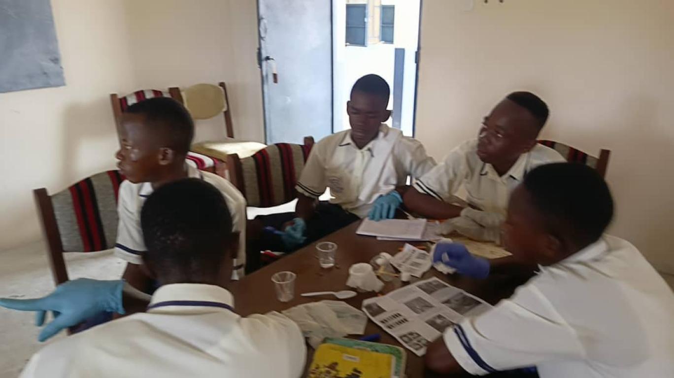 Smart Start Academy students carrying out experiment with the kit provided by NEXGEN STEM