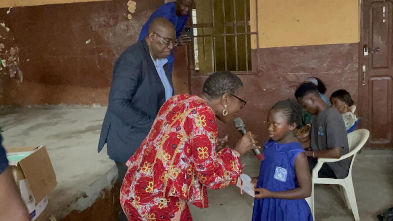 Mayor Yvonne And Sylvester At The Develop Africa 2025 Year Of The Pencil Campaign - Sierra Leone