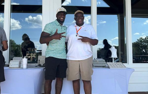 Mo Sanu and Sylvester at the Swing FORE Change 2026