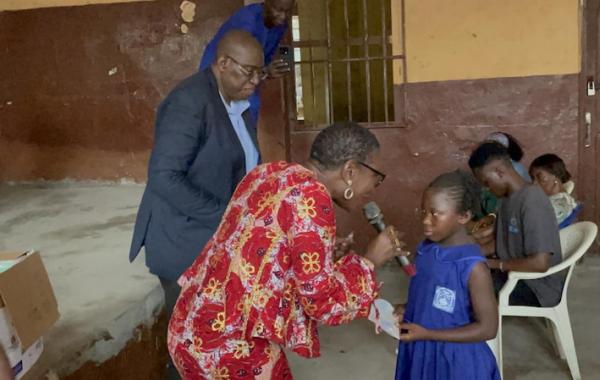 Mayor Yvonne And Sylvester At The Develop Africa 2025 Year Of The Pencil Campaign - Sierra Leone