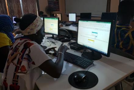 Students in Computer Class at the Develop Africa Sierra Leone Computer Lab