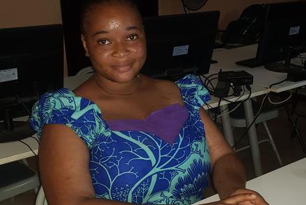 Fanta in her computer class