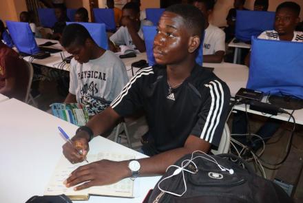 Frederick at a Mentoring Session