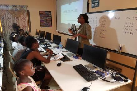Girls in mentoring session on peer pressure