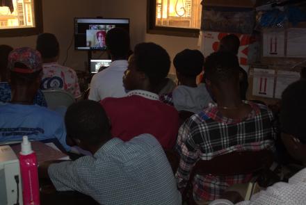 Students participating in the Zoom Mentoring Session
