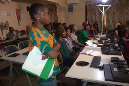 Mentees Listen to Susan Talk about Financial Literacy