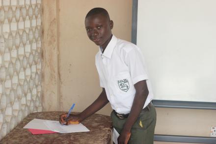 Mishael as a young student 