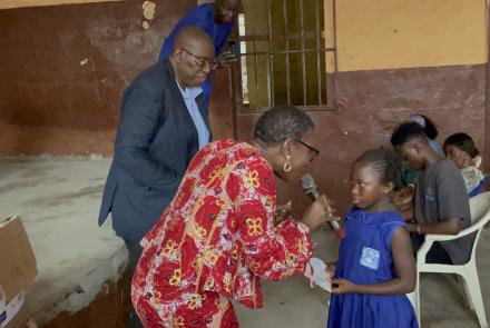 Mayor Yvonne and Sylvester at the 2025 Year of The Pencil Campaign