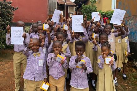 Kids with SolarBudy lamps - Sierra Leone, July 2026