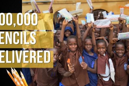 100,000 pencils delivered