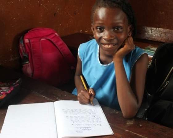 girl in class africa